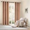 Topfinel Extra Long Blush Beige Velvet Blackout Curtains 108 Inches