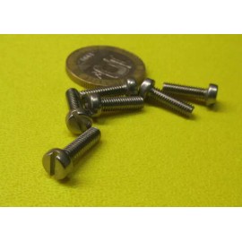 Basic 18-8 Stainless Cheese Head Slotted Metric Machine Screw M3.5 x 12 mm L, 100 pcs