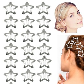 100Pcs Star Shape Hair Clips, Girls Hair Clips Non Slip Metal Stars Hair Pins Accessories Hair Barrette,for Teen Girls Women(Silver)