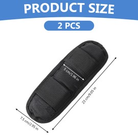 maxtachi Pack of 2 Removable Shoulder Pads, Backpack, Replacement Non-Slip Shoulder Pad Bag, Breathable Shoulder Strap Pad for Shoulder Bag, Camera Bag, Guitar Bag, Black