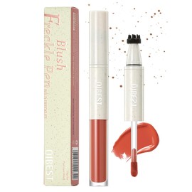 Freckle Stamp & Blush Pen – 2-in-1 Liquid Freckle Makeup Pen and Cream Blusher for Natural Effortless Sun-Kissed Look, Long-Wearing, Smudge-Resistant Makeup (# 04)