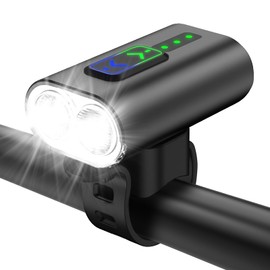 Bicycle Light Super Bright Rechargeable Bike Light Front 2000mAh Battery 13 Lighting Modes with 5 High Powerful Bike Headlight for Night Daytime Riding