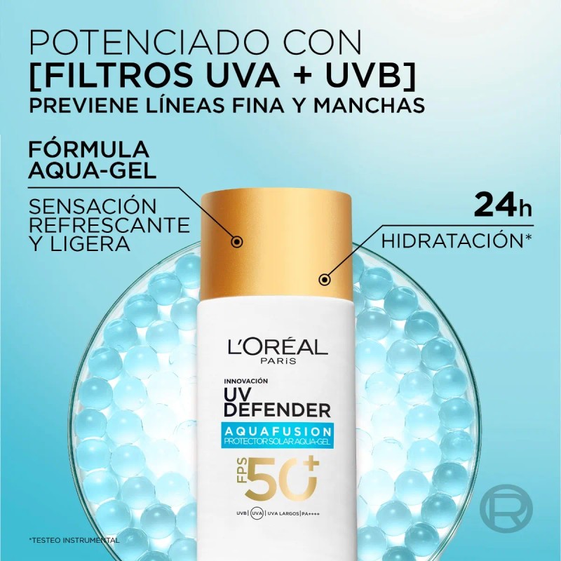 Protector Solar Fps50+ Uv Defender Aquafusion L'oréal Paris