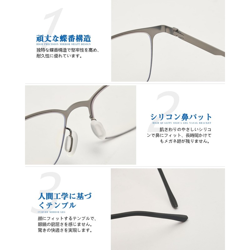 [GO!GRM] 老眼鏡 超薄型 超軽量 リーディンググラス ブルーライトカット おしゃれ メンズ レディース 兼用