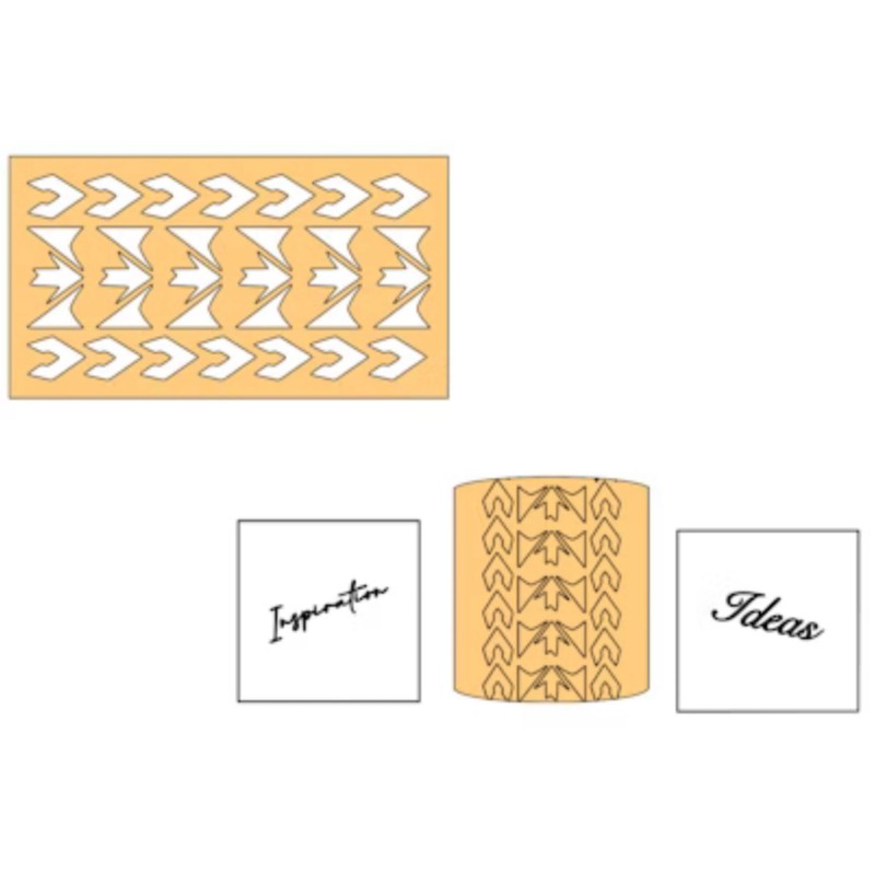 Polynesian Heart Border Stencil