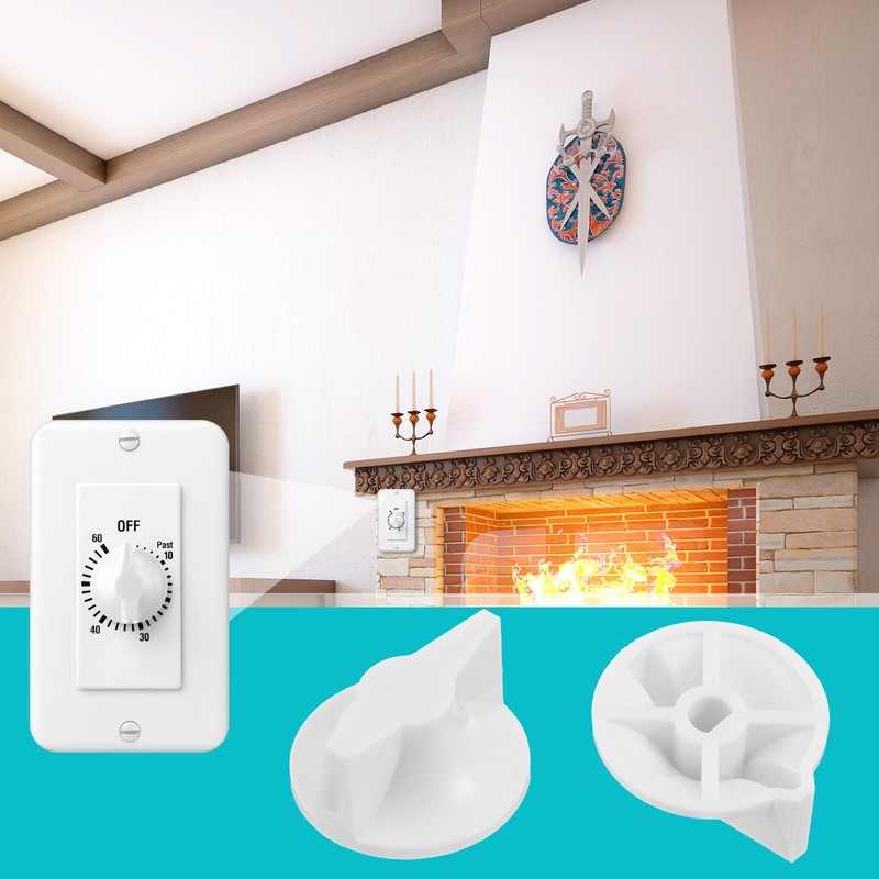 Ymapinc 2 Pack Timer Switch Knob Replacement Compatible Spring Wound