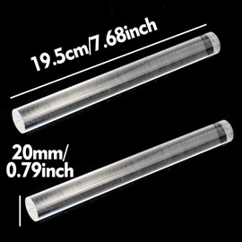 1 Pieces Clay Rolling Pin, Solid Ultra Smooth Acrylic Clay Rollers Solid Material Tube Clay Roller Acrylic Rolling Pin for Clay Art Craft DIY Polymer Clay Tool (Solid Material)