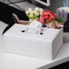 Rectangular Tissue Box Cover, ultifunction PU Leather Pen Pencil Remote