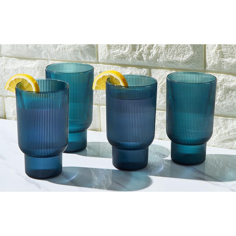 Shatterproof Acrylic Tall Drinking Glasses Set, European Style, Dishwasher Safe,