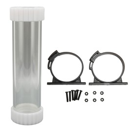 Water Cooling Transparent Cylindrical Tank 60mm Outside Diameter Rapid Cooling G1/4 Thread PMMA POM CPU Water Tank 450ml 23.7cm / 9.33in