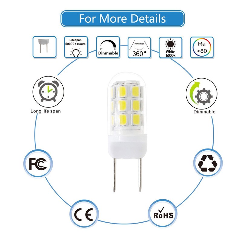 G8 Led Bulbs,35W Halogen Replacement Bulb, Dimmable 120V 3.5W Led,