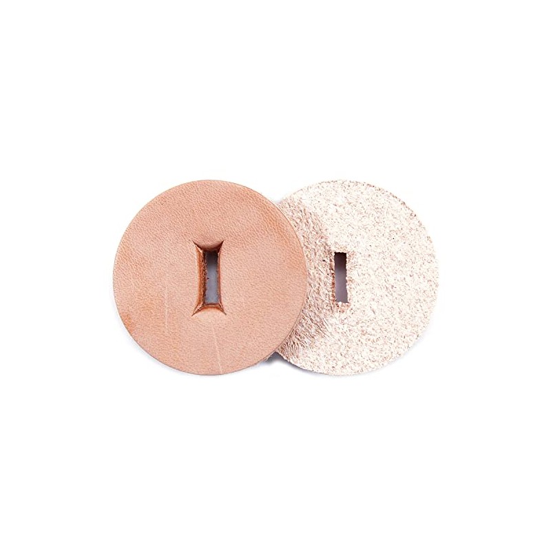 Cowhide Leather Handle Washers - Round w/Slot - (1.50 x