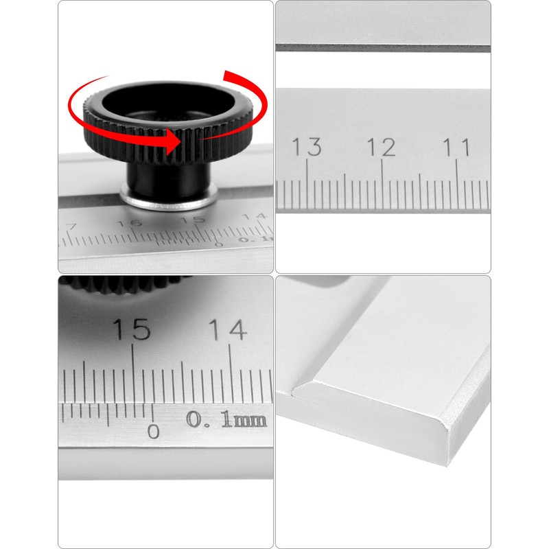 QWORK® Precision Marking Gauge Carbon Steel Parallel Scriber with Laser