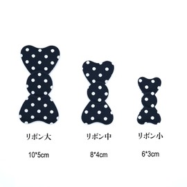 Kamipita Standard Seiries Hair clips and hairpins that leave no marks, barrettes, scrunchies, hair ties, Hairclip (Small Ribbon Dot NAVY, 2.36 * 1.18inches)