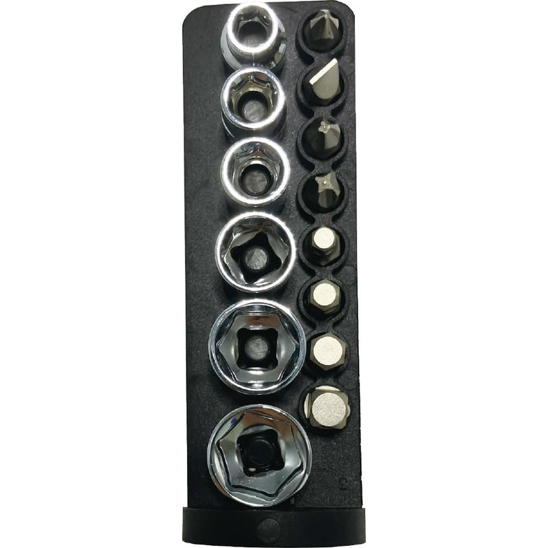 SIGNET 22062 Mini Ratchet, 15-Piece Multi Socket Bit Set, Mini