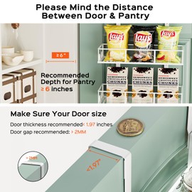 Bunoxea White 8-Tier Over The Door Pantry Organizer, Pantry Organization And Storage, Metal Hanging Spice Rack Shelves Door, Home & Kitchen Essentials, Laundry Room Bathroom Organization