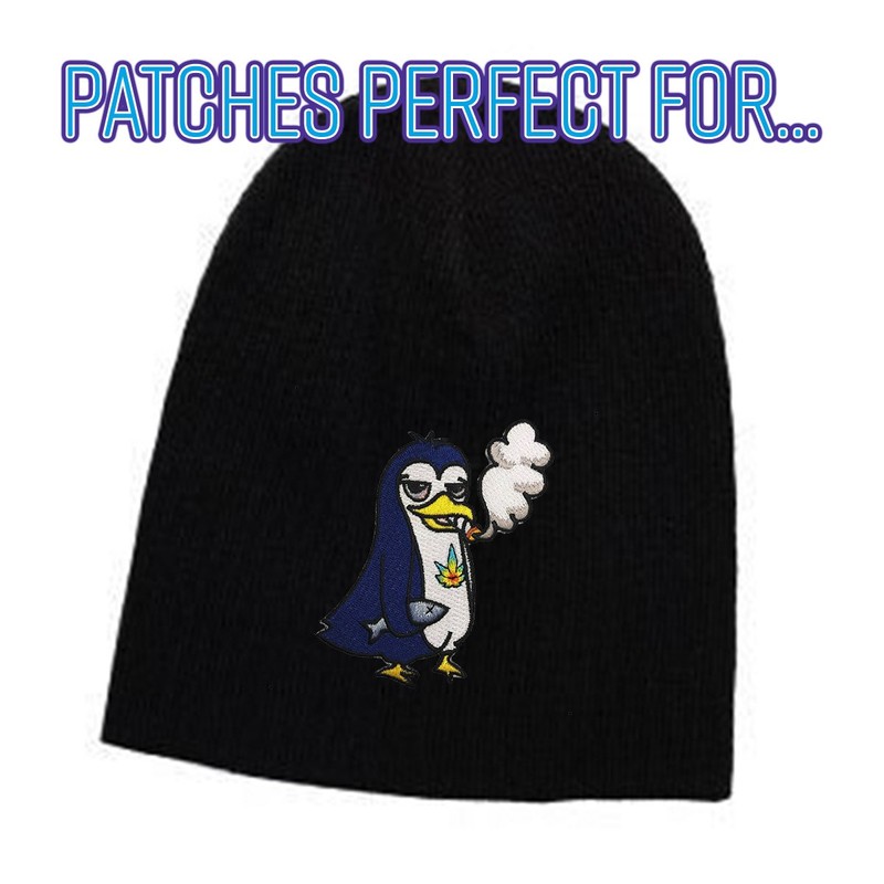 Pot Smoking Pals Smoking - Iron on Embroidered Patch Applique