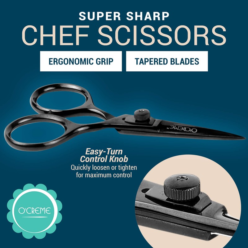 O'Creme Set of Culinary Tweezer Tongs Offset, Straight and Curved,