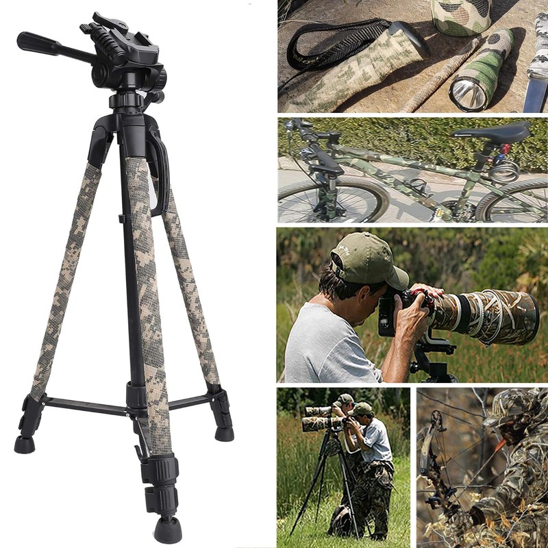 Favuit Camo Wrap Tape, 6 Roll Military Camouflage Stretch Form