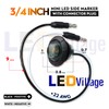 Ledvillage 20 Pcs 3/4 Inch Mini Round Smoked Lens Amber