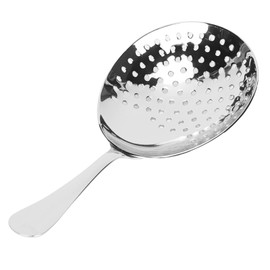 Colador Julep, Colador Profesional de Acero Inoxidable para Cócteles, Cuchara Ranurada, Cuchara para Espumadera, Cuchara Coladora para Uso Doméstico o Comercial, Bar, Bebidas de(Luz de espejo)