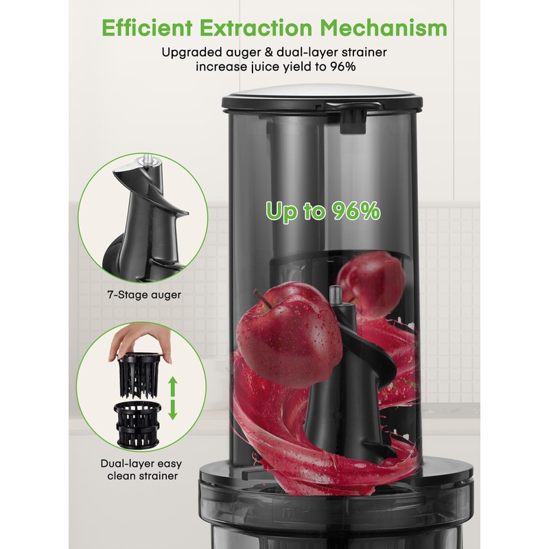 Fohere Cold Press Juicer, Juicer Machines Vegetable and Fruit with