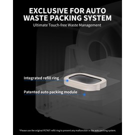 PETKIT 4 Packs Refill Ring for Purobot Ultra Auto-Packing Cat Litter Box,Replacement Waste Bag Rings for Purobot Ultra Self-Cleaning Cat Litter Box, Leak-proof Trash Bags