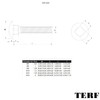 TERF® M8 X 50mm Cup Square Carriage Bolt and Nut