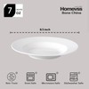 HomeVss, New Bone China Dinnerware Set, Embossed Diamond Design, 18pc