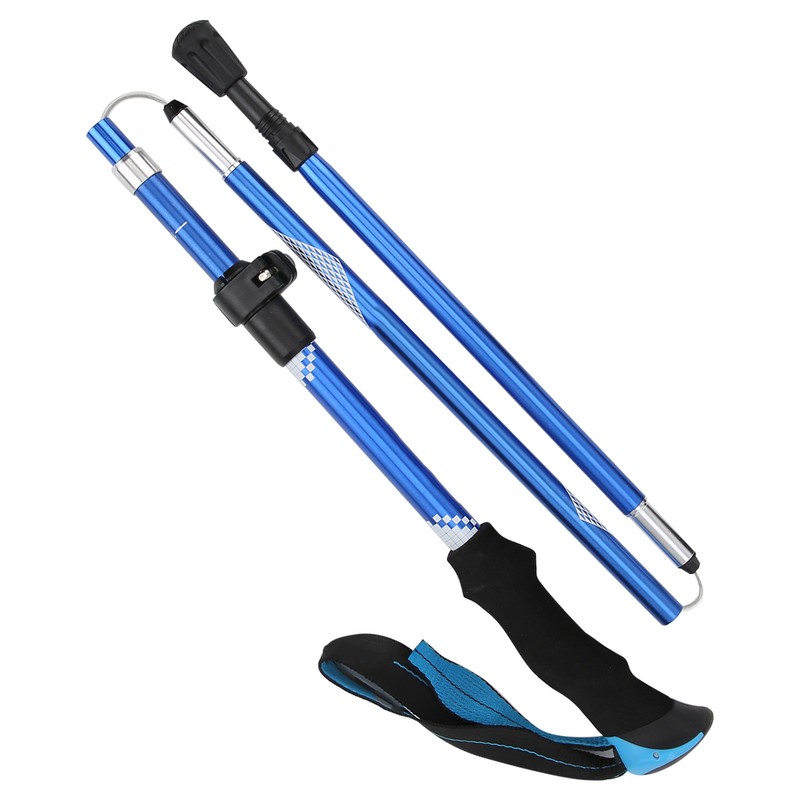 Collapsible Lightweight Aluminum Pole Hiking Stick Cane for Trekking Mountaineering