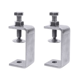 2 Piece C Clamp Stainless Steel C-Clamp Set Heavy Duty Carrier Clamp Fixture Tiger Clamp for Clamps Tensioner Olzarbeiten Tool DIY Welding Carpentry Can Clamp Thickness 35-58 mm