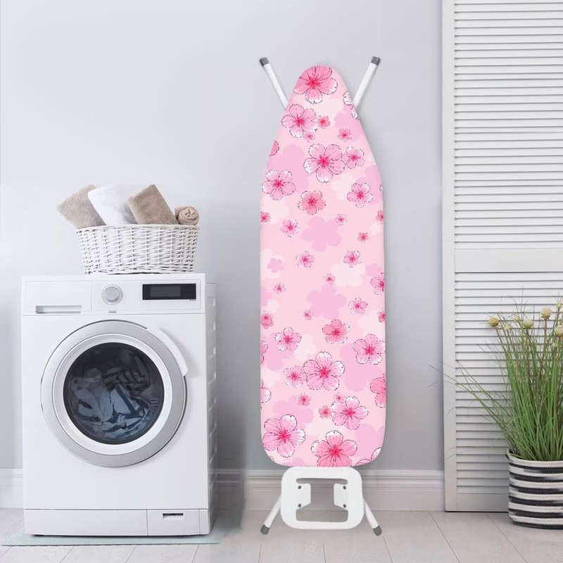 Flashideas Pink Flower Ironing Board Cover with Elastic Edge Non