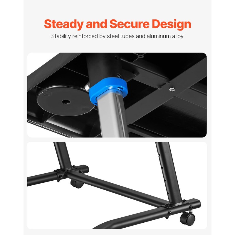 VEVOR Cycling Desk, Mobile Foldable Multi-Functional Bike Trainer & Treadmill