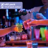 MATANA Pack of 40 Colourful Hard Plastic Party Cups (Neon,