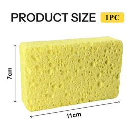Kitchen Cleaning Sponges, Large Cellulose, Soft and Flexible, Pack of 5, Yellow