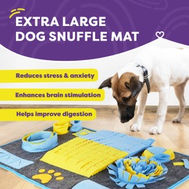 Hertzko XL Snuffle Mat - Snuffle Mat for Dogs Big Dog Snuffle Mat & Small Dog Snuffle Mat - Dog Stimulation Toys for Large Dogs & Small - Extra Large Dog Feeding Mats, Dog Activity Mat