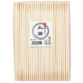 Q-062 Commercial Chopsticks, Juhachiban, Aspen, Round Chopsticks, 9.4 inches (24 cm), 100 Pairs
