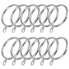 iCatchy Silver Curtain Rings Metal Curtain Hanging Rings For Pole