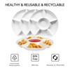 greenandlife 4 Pcs 12.4" Large Divided Serving Trays for Party