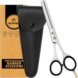 ASIPRO Thinning Scissors Hairdresser Professional 6.5 Inches / 16.5 cm with Faux Leather Case, Stainless Steel Thinning Scissors Hairdresser Professional for Women, Men, Children, Dogs and Other Pets