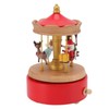 Christmas Music Box Wood Carousel Delicate Clockwork Musical Box Decoration