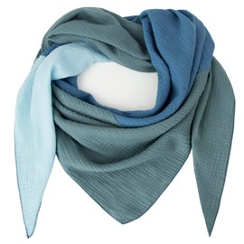 Glamexx24 Women's Scarf, Many Colours, Unisex, Triangular Shape, Extra Large Summer Scarf, Autumn Scarf, Thin Scarf, Soft, Many Colour Combinations, Lightweight Scarf, Dark grey, light blue, dark blue