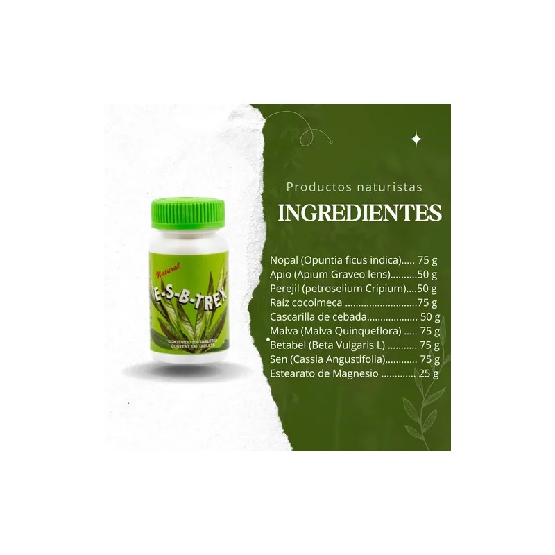 E-s-b-trex Suplemento Bajar De Peso Y Adelgazar Naturista Sin Sabor