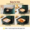 9 Inch Air Fryer Liners Disposable-125PCS Square Parchment Paper Liners,Heat