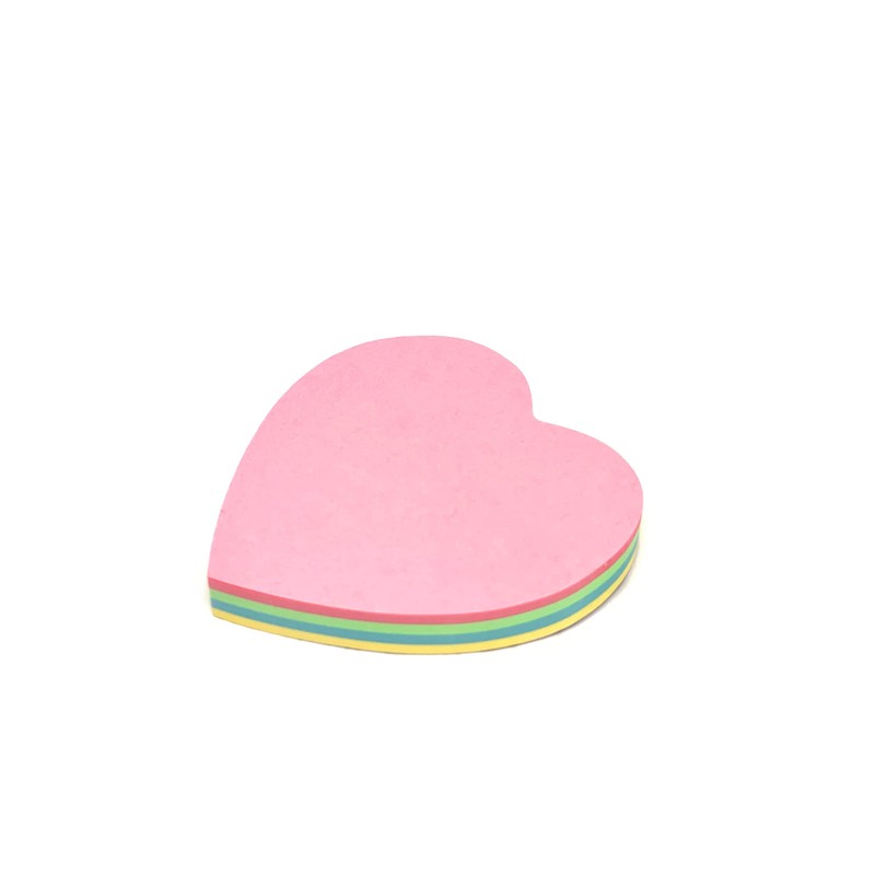 GUMTAPE Heart Shape Sticky Notes 76 mm x 76mm, 100