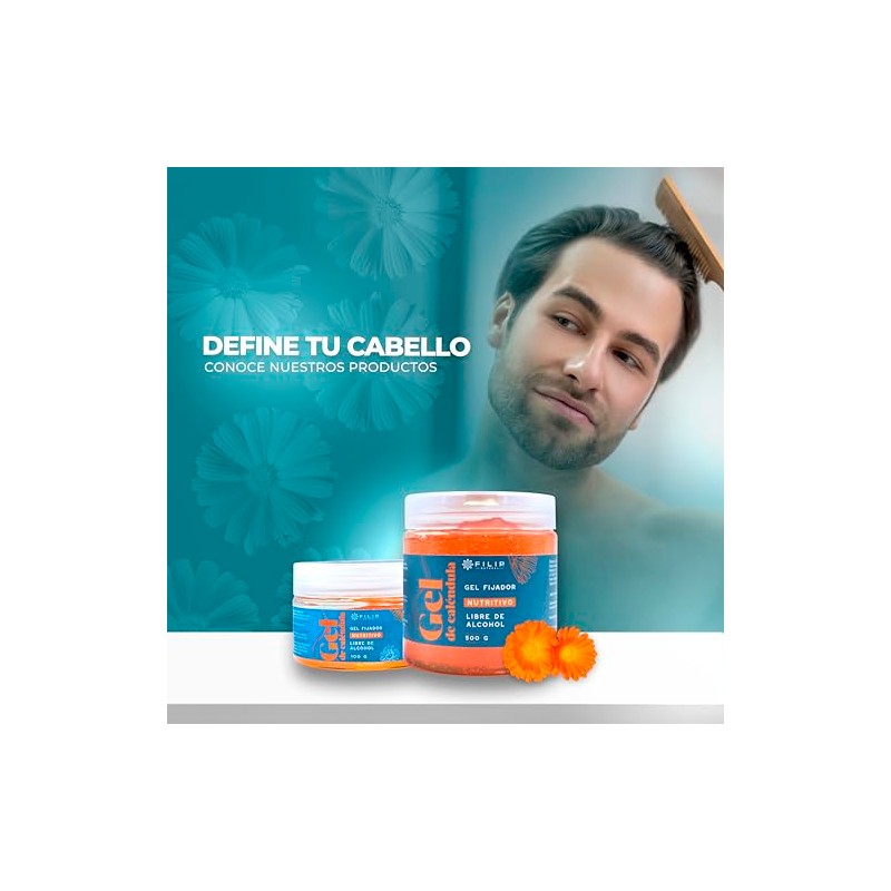 Gel Fijador de Caléndula | Fijación Media, Libre de Parabenos,