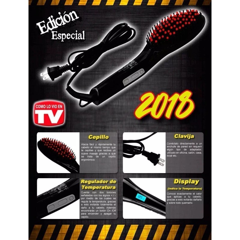 origonal Cepillo Alaciador Con Regulador Temperatura. De Min A Max