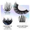 Vznffur Wispy Lash Clusters Natural Eyelash Clusters C Curl Cluster