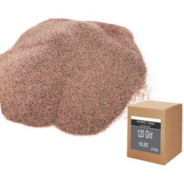 55 LBS-Garnet #120 Grit Sandblaster Sand Sand Blasting Media Garnet Abrasive Garnet Sand for Blasting and Waterjet Cutting Abrasive Media, Fine Grade for Metal, Sandblasters