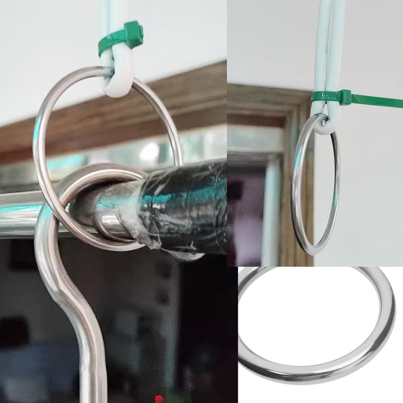 SG Store 4Pcs 304 Seamless Welding Stainless Steel Rings Heavy